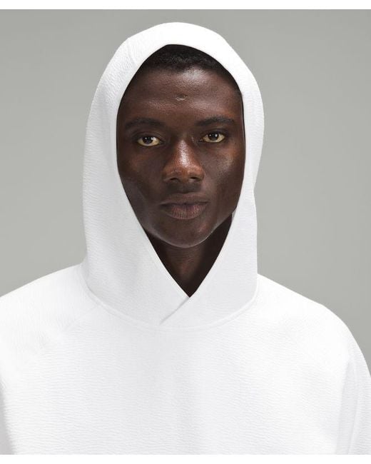 lululemon athletica White Textured Spacer Pullover Hoodie for men