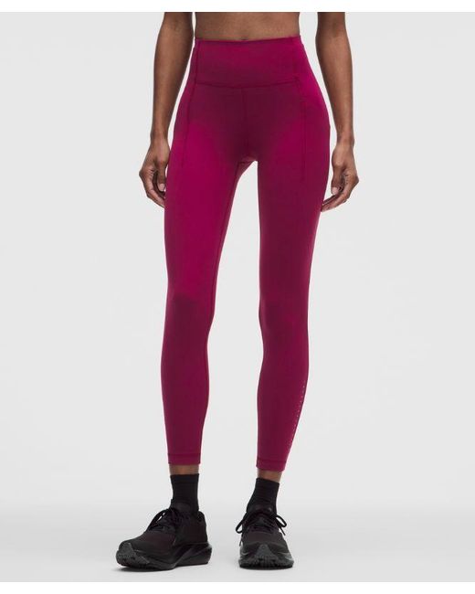 lululemon athletica Red Swift Speed High-Rise Tight 25"