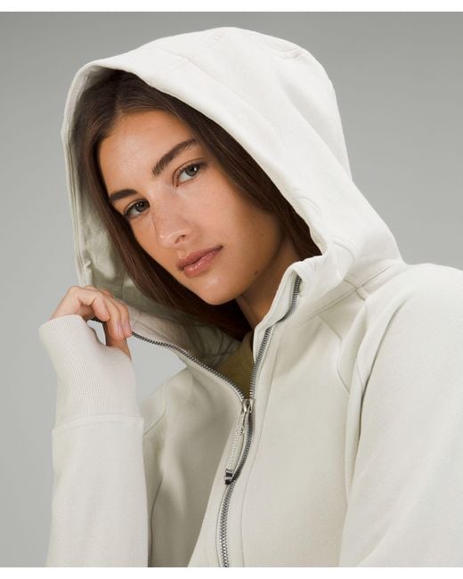 lululemon athletica Scuba Full-zip Cropped Hoodie - Color White - Size 10  in Natural