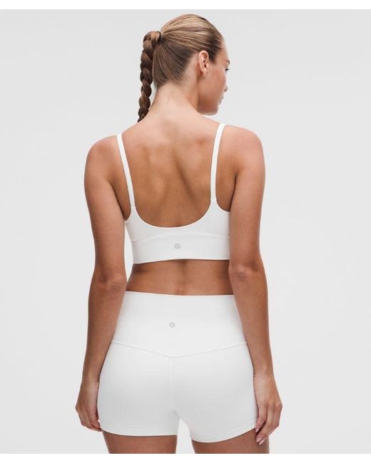 lululemon athletica White Focuser Scoop-Neck Bra Nulu