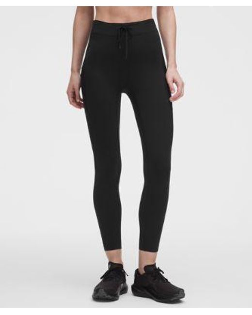 lululemon athletica Black – No Line High-Rise Running Tight Leggings – 25" – – Size 4