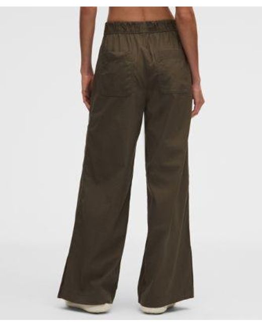 lululemon athletica Brown – Lululinen High-Rise Relaxed-Fit Pants Regular – – Size Large