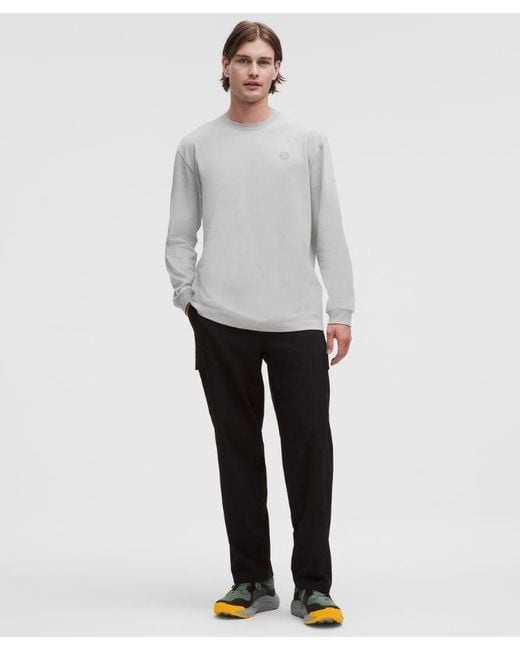 lululemon athletica Gray – Heavyweight -Jersey Long-Sleeve Shirt London – – Size Small for men