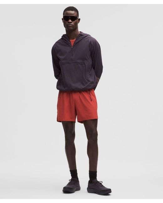 lululemon athletica Red – Mile Maker Linerless Shorts – 6" – – Size Large for men