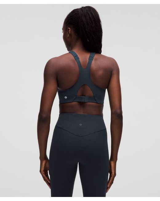 lululemon athletica Blue – Ultralu Square-Neck Workout Sports Bra Medium Support, D/Dd Cup – – Size 14