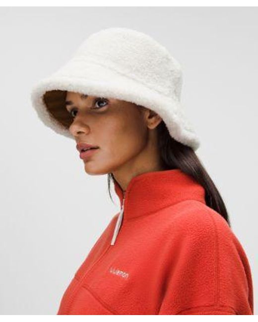 lululemon athletica Brown – Boucle Fleece Reversible Bucket Hat – – Size Large/Xl