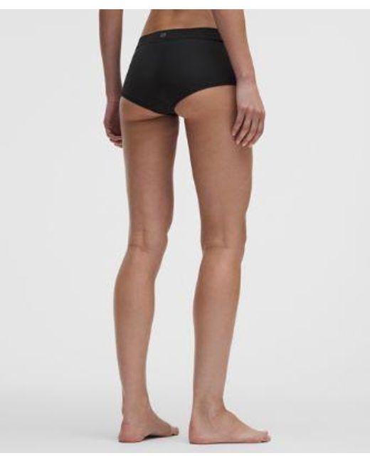 lululemon athletica Black – Underease Mid-Rise Ruched Boyshort Underwear – – Size Large