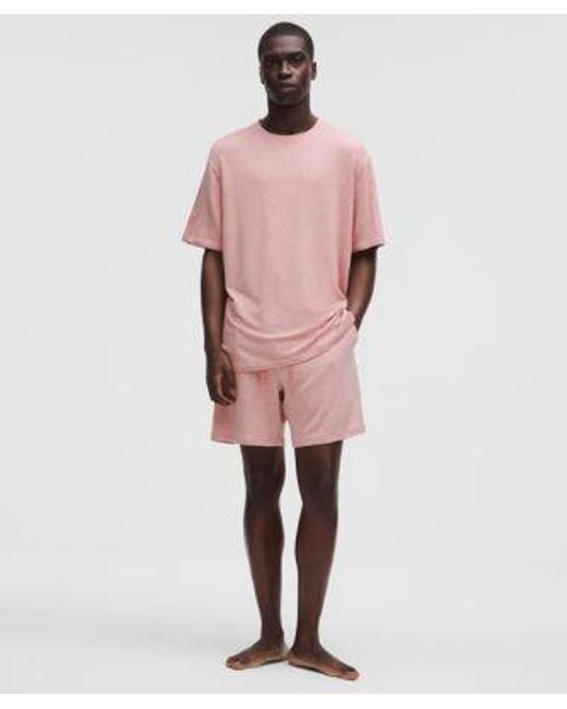 lululemon athletica Pink Becalm Relaxed-Fit Short 7" for men