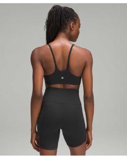 lululemon athletica Gray – Wunder Train Strappy Racer Sports Bra Light Support, C/D Cup – – Size 14