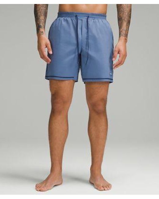 lululemon athletica Blue Hybrid Pool Shorts 7" Linerless for men