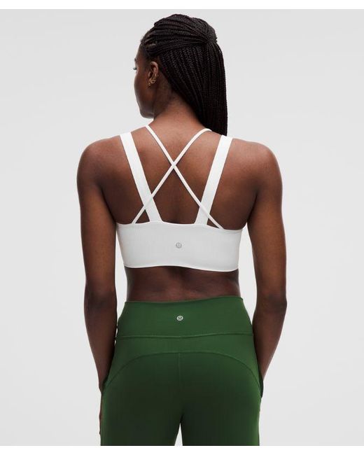 lululemon athletica Blue – Like A Cloud Ribbed Longline Sports Bra Light Support, D/Dd Cup – – Size 14