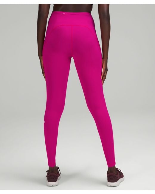 lululemon athletica Swift Speed High-rise Tight Leggings - 28 - Color  Pink/neon - Size 12
