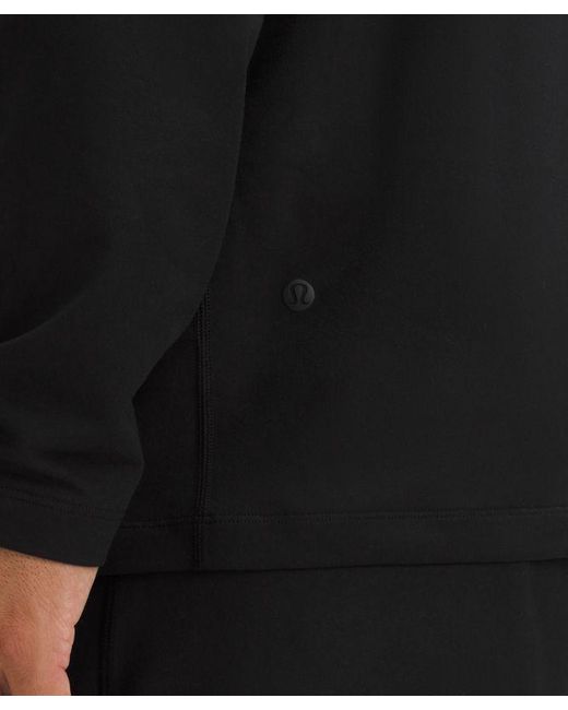lululemon athletica Black – Soft Jersey Half Zip Long-Sleeve Top – – for men