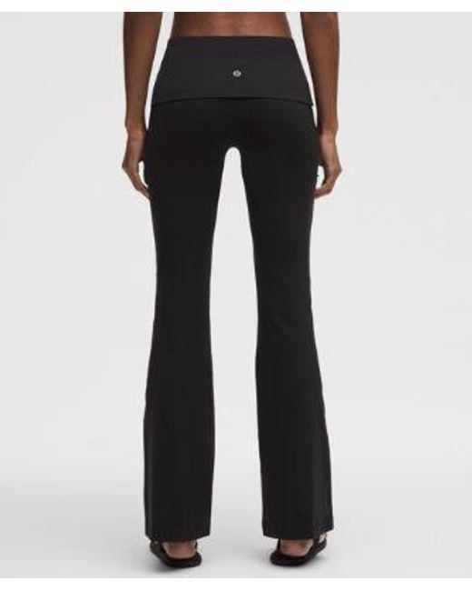 lululemon athletica Black Groove Nulu Foldover-Waist Flared Pant