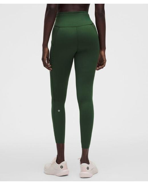 lululemon athletica Green – Fast And Free High-Rise Tight Leggings 5 Pocket – 25" – – Size 4