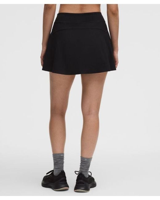 lululemon athletica Black – Lightweight High-Rise Tennis Skirt Stitched Logo – – Size 4