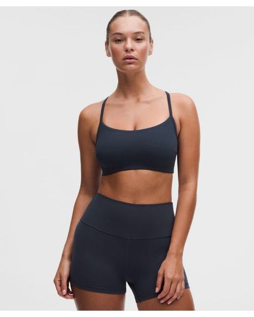 lululemon athletica Blue Flow Y Bra Light Support, C/D Cup