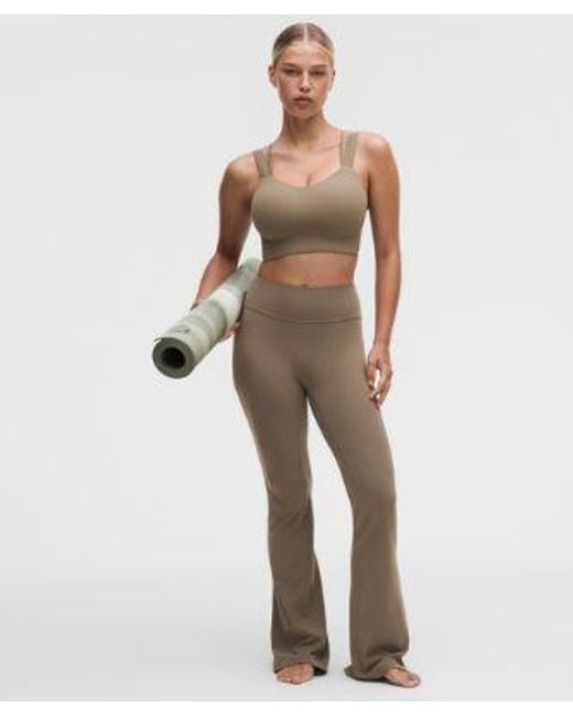 lululemon athletica Green – Like A Cloud Longline Sports Bra Light Support, D/Dd Cup – – Size 14