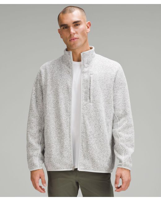 lululemon athletica Gray Sojourn Fleece-lined Knit Jacket