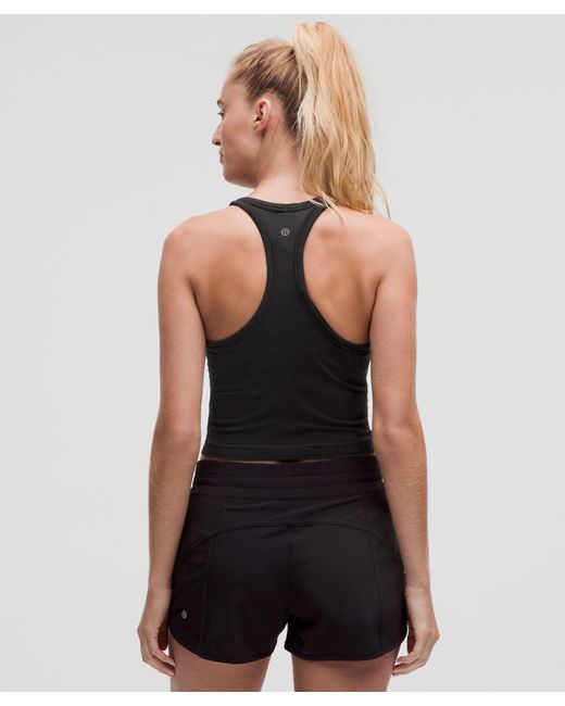 lululemon athletica Black Swiftly Tech Cropped Racerback Tank Top 2