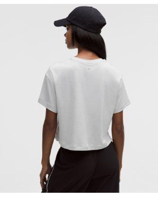 lululemon athletica White – Softy Suedey Relaxed Short-Sleeve Shirt – – Size Large