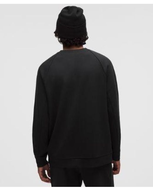 lululemon athletica Black – Smooth Spacer Classic-Fit Crew Sweatshirt – – Size Large for men