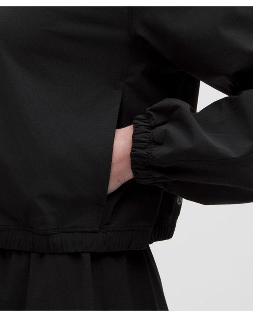 lululemon athletica Black Mile Maker Run Crew Graphic Cinch-Hem Jacket