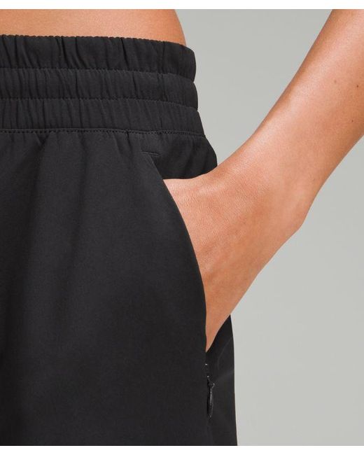 lululemon athletica Black Swift Mid-Rise Wide-Leg Pant