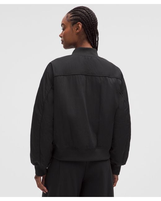 lululemon athletica Black Collegiate Bomber Jacket