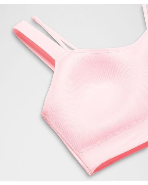 lululemon athletica Pink Like A Cloud Longline Bra