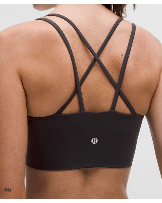 lululemon athletica Black Like A Cloud Longline Sports Bra Light Support