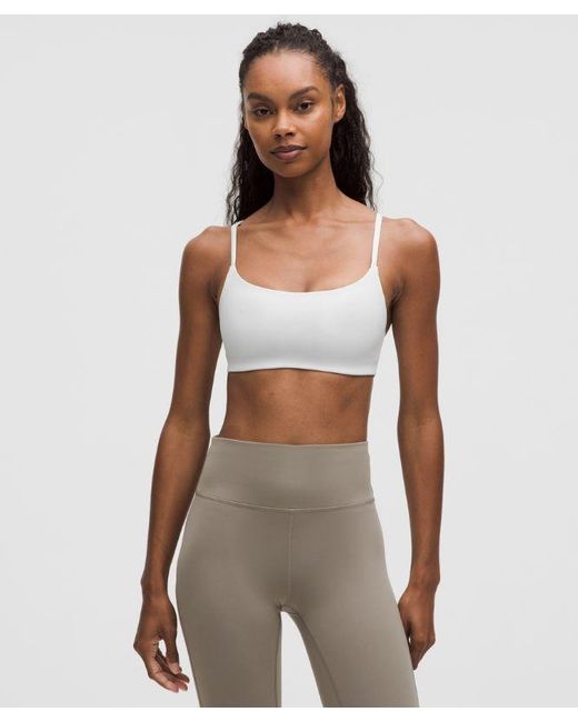 lululemon athletica Gray Wunder Train Strappy Racer Bra