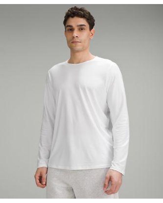 lululemon athletica Gray – Ultra-Soft Nulu Long-Sleeve Shirt – – for men