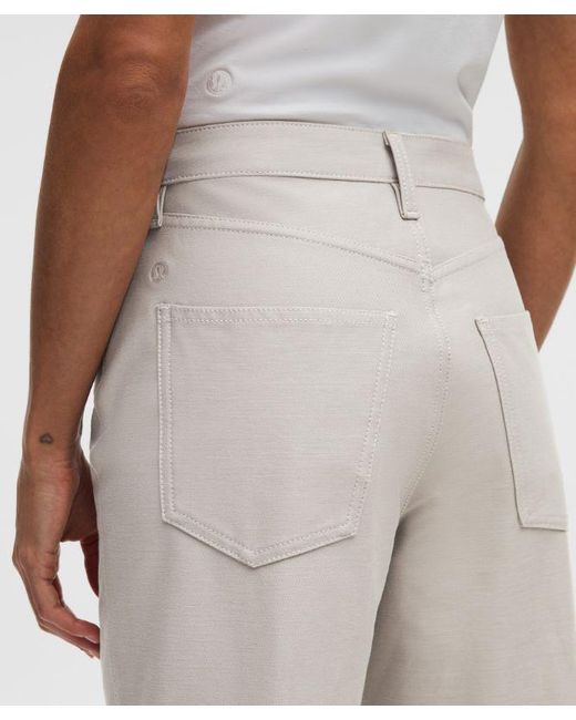 lululemon athletica White Easyfive Mid-Rise Relaxed-Straight Pant
