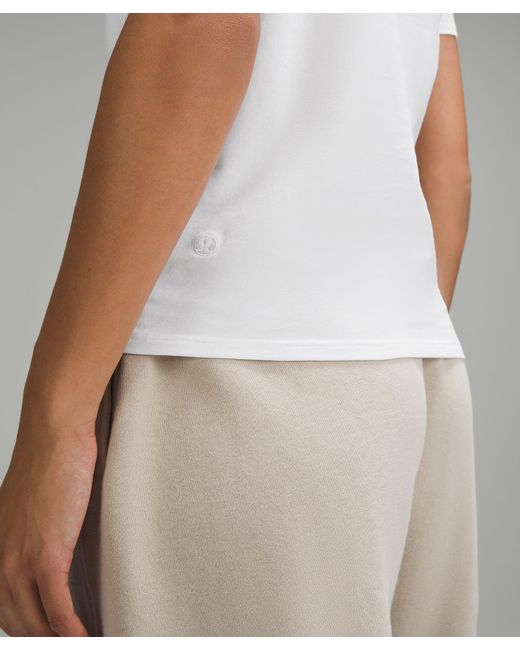 lululemon athletica White All Yours Organic Cotton Crewneck T-Shirt