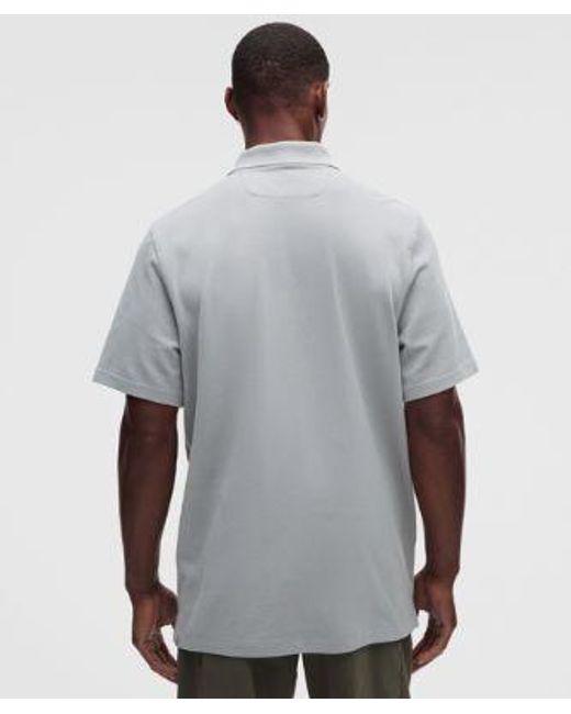 lululemon athletica Gray – Pique Short-Sleeve Polo Shirt – – Size Large for men