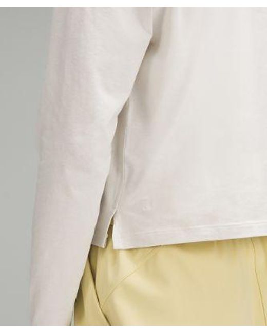 lululemon athletica Natural Classic-fit Long-sleeve Shirt - Cotton-blend - Color White - Size 12