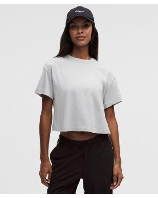 lululemon athletica White – Softy Suedey Relaxed Short-Sleeve Shirt – – Size Large