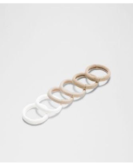 lululemon athletica White Knit Hair Ties