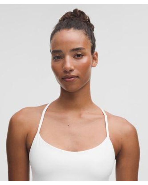 lululemon athletica White Flow Y Bra Light Support, A/B Cup