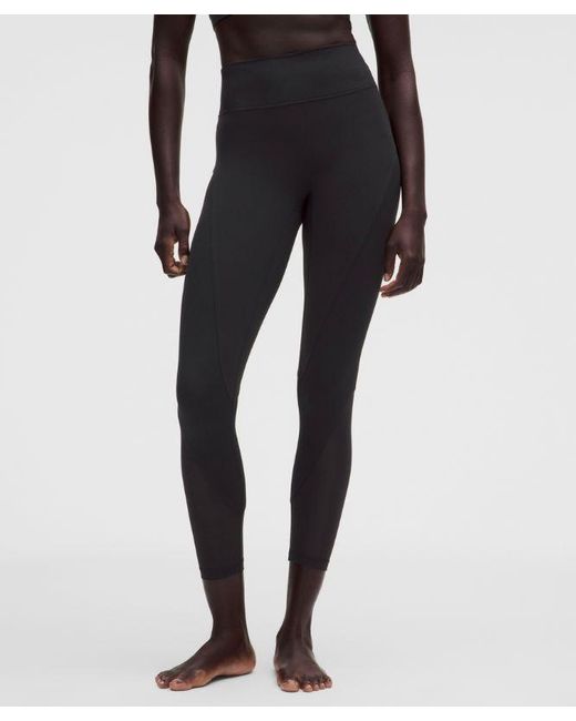 lululemon athletica Black Nulu And Mesh No Line High-Rise Studio Tight 25"