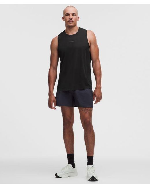 lululemon athletica Black Fast And Free Singlet for men