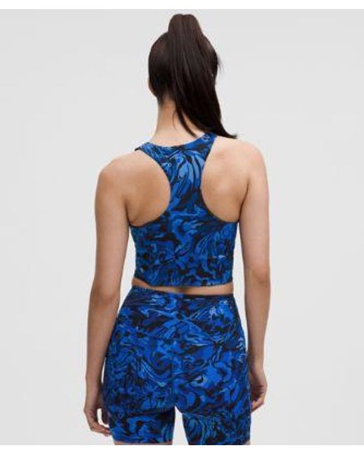 lululemon athletica Blue Swift Speed Cropped Tank Top