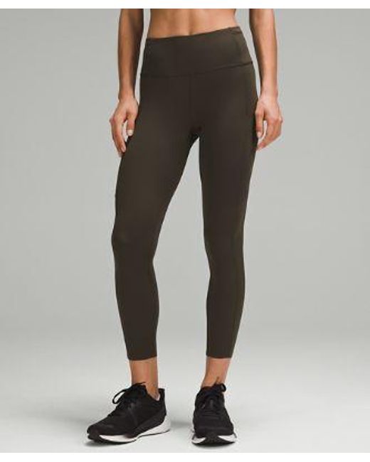 lululemon athletica Brown – Fast And Free High-Rise Tight Leggings – 25" – – Size 18