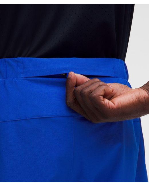 lululemon athletica Blue – Mile Maker Lined Shorts – 6" – – Size Large for men