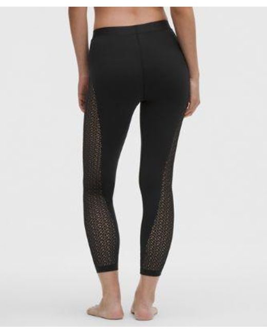lululemon athletica Black – Revealknit Interlace Mid-Rise Tight Leggings 7/8 Length – – Size 14