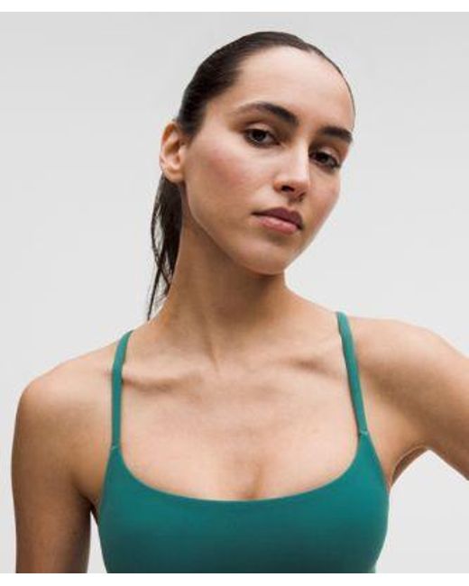 lululemon athletica Green – Wunder Train Strappy Racer Sports Bra Light Support, A/B Cup – – Size 14
