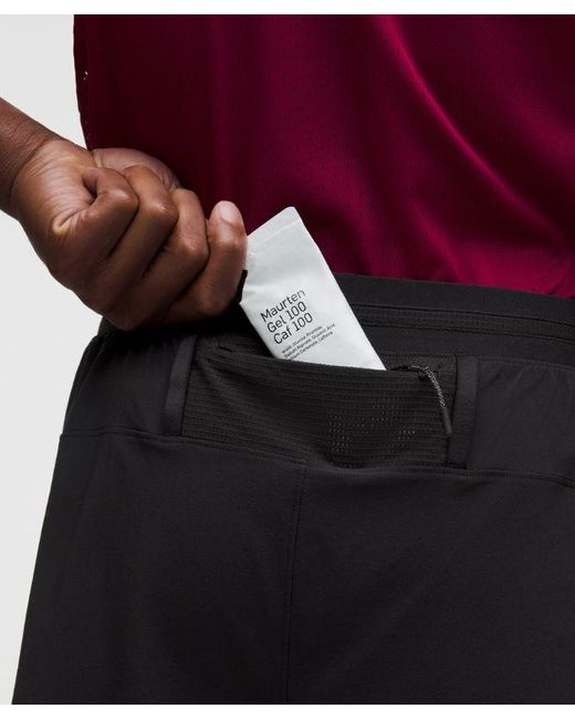 lululemon athletica Black – Fast And Free Lined Running Shorts Design – 5" – – Size Large for men