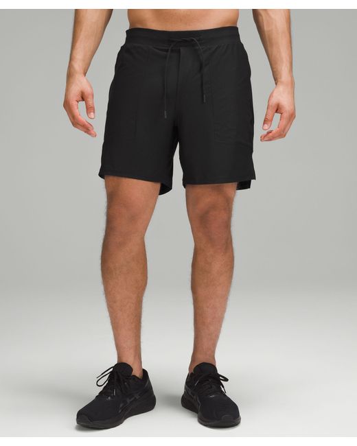 lululemon athletica Black License To Train Lined Shorts 7" Everlux for men