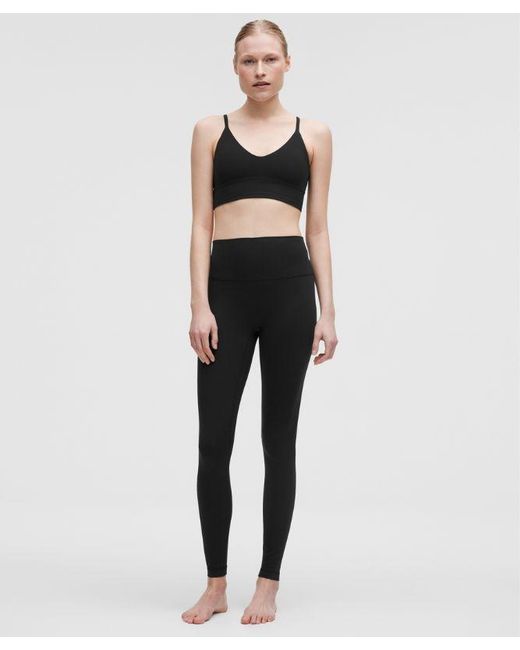 lululemon athletica Black – Focuser Scoop-Neck Sports Bra Nulu Light Support, A/B Cup – – Size Large